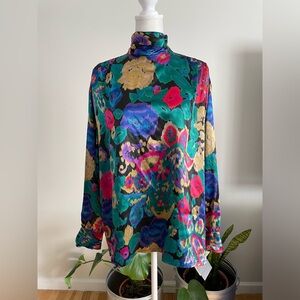 Deadstock Vintage 70s/80s Yves St. Clair Floral Print Blouse